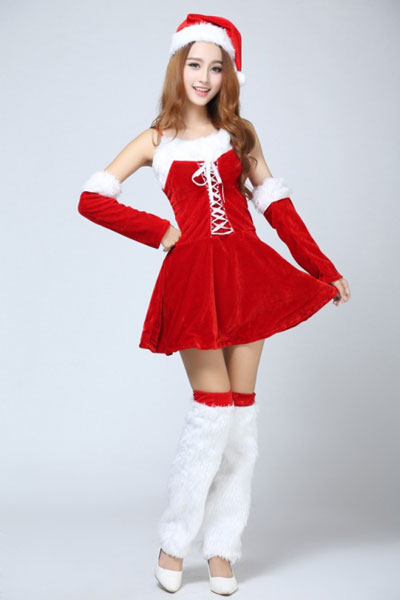 女の子向けクリスマススカート サンタ衣装コスプレ 可愛いクリスマス衣装 ふわふわ